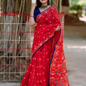 Red Half Silk Boutique Saree